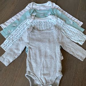 Cloud island onesies (long sleeve body suit) 0-3mo